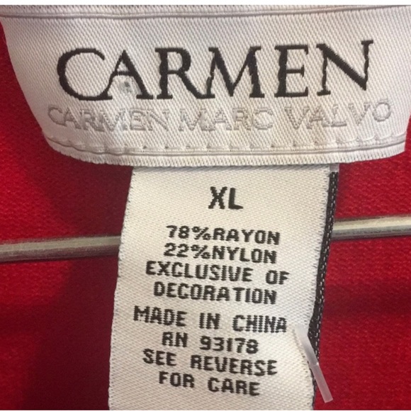Carmen Marc Valvo Scarlet Ruby Sweater Size XL NWT - Picture 5 of 8